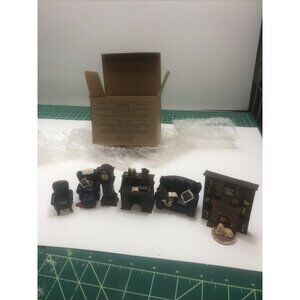 Avon Collectibles Victorian Memories Miniature Doll Furniture Library Nos